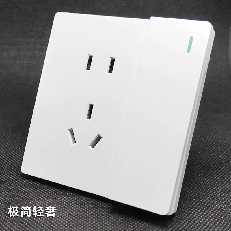 86 type five-hole socket wholesale wall concealed switch socket panel five-hole household 16A air conditioner plug board white