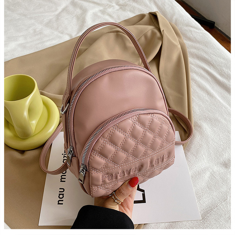 Rhombus Multifunctional Solid Color One-shoulder Portable Backpack Wholesale Nihaojewelry display picture 38