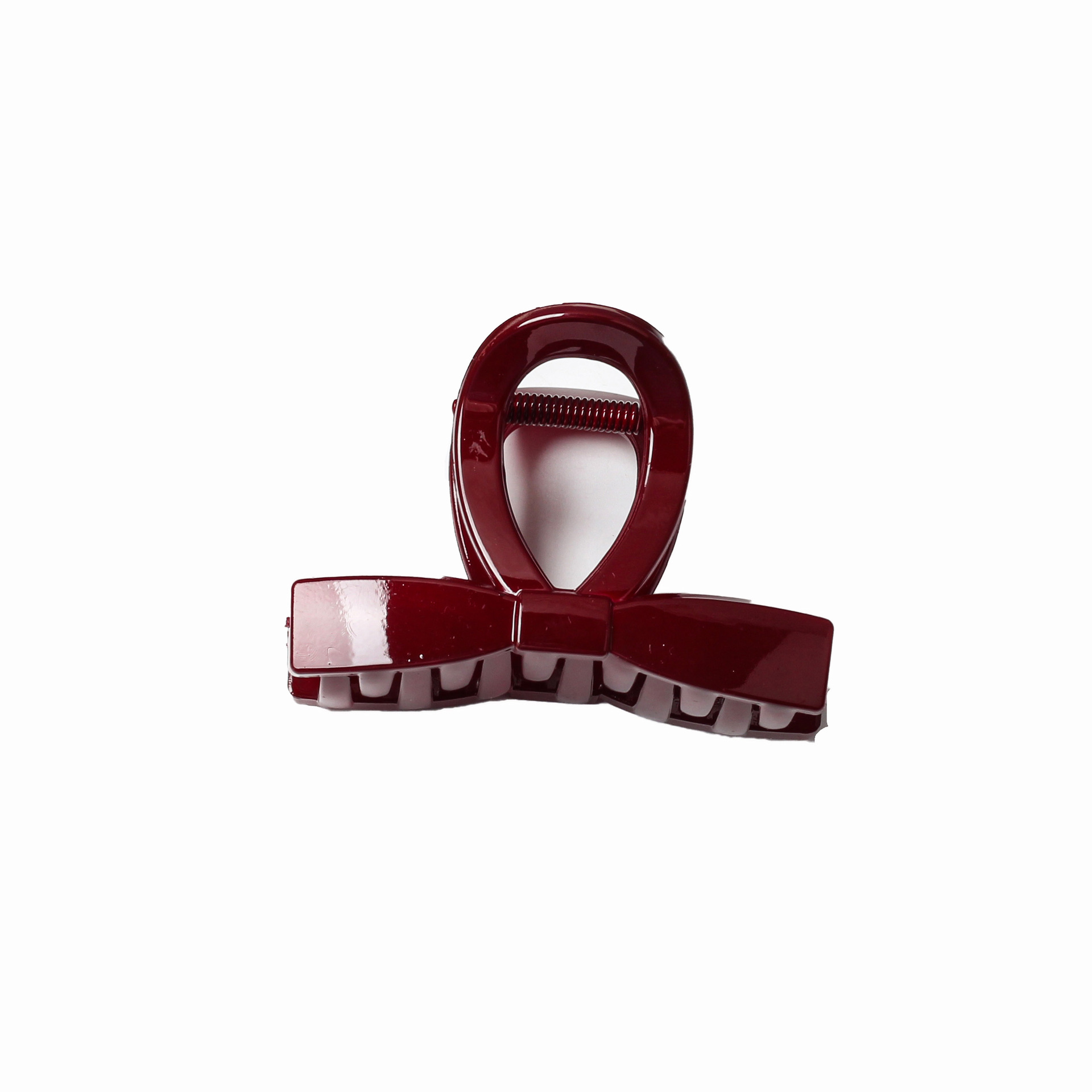 Red red retro corbata de tamaño medio agarrar clip de cabeza de mujer temperamento arco clip de tiburón viaje agarrar clip de pelo simple