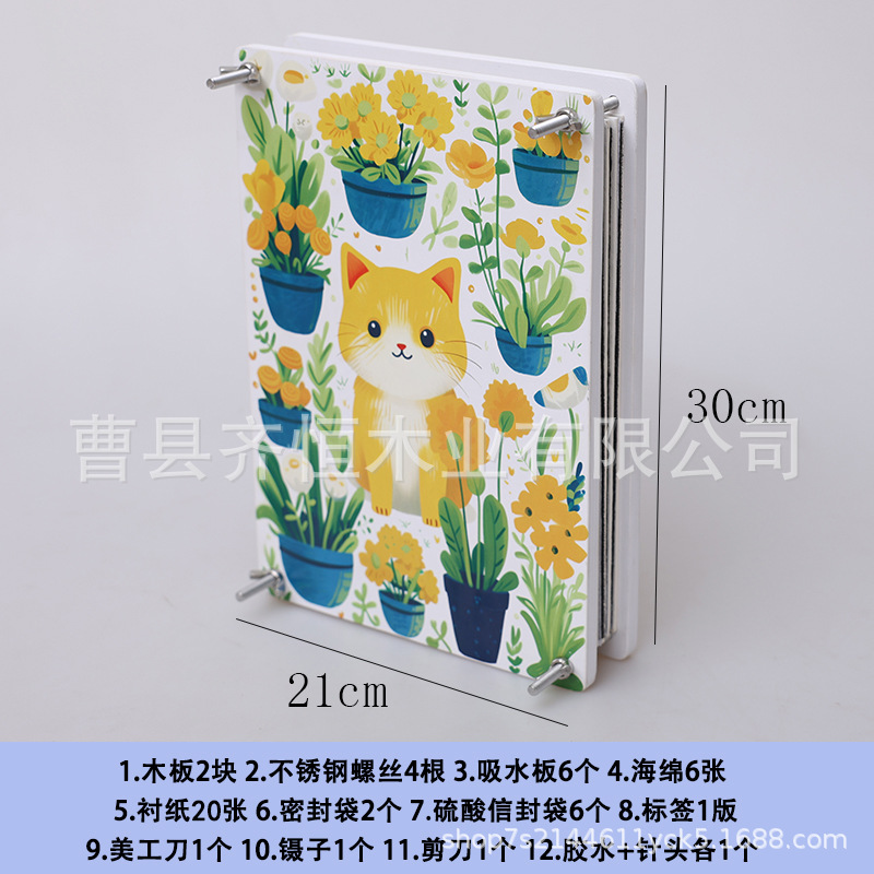 Tiktok impresora planta espécimen herramienta de fabricación hecha a mano flor seca rebanadas de fruta hojas secas DIY