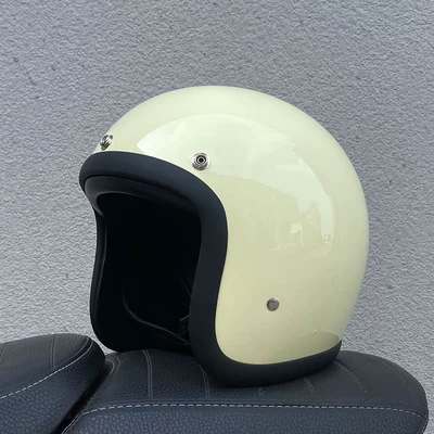 Motosiklet kaskı (dəbilqə) | 500Tx Helmet Half Helmet - custard-s