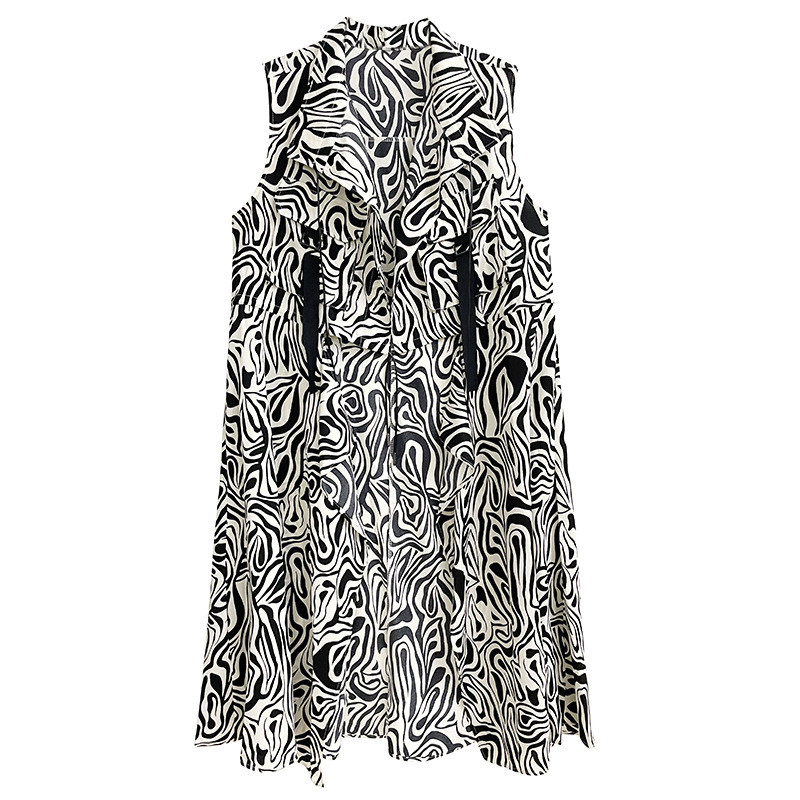 Estilo de la calle francés traje de cuello chaleco sin mangas de las mujeres de primavera y otoño delgada cintura apretada diseño sentido nicho estilo occidental Chaqueta de punto image 6