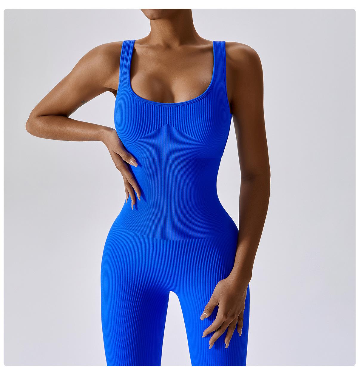 Women's Vacation Solid Color Nylon Active Bottoms Jumpsuits display picture 2