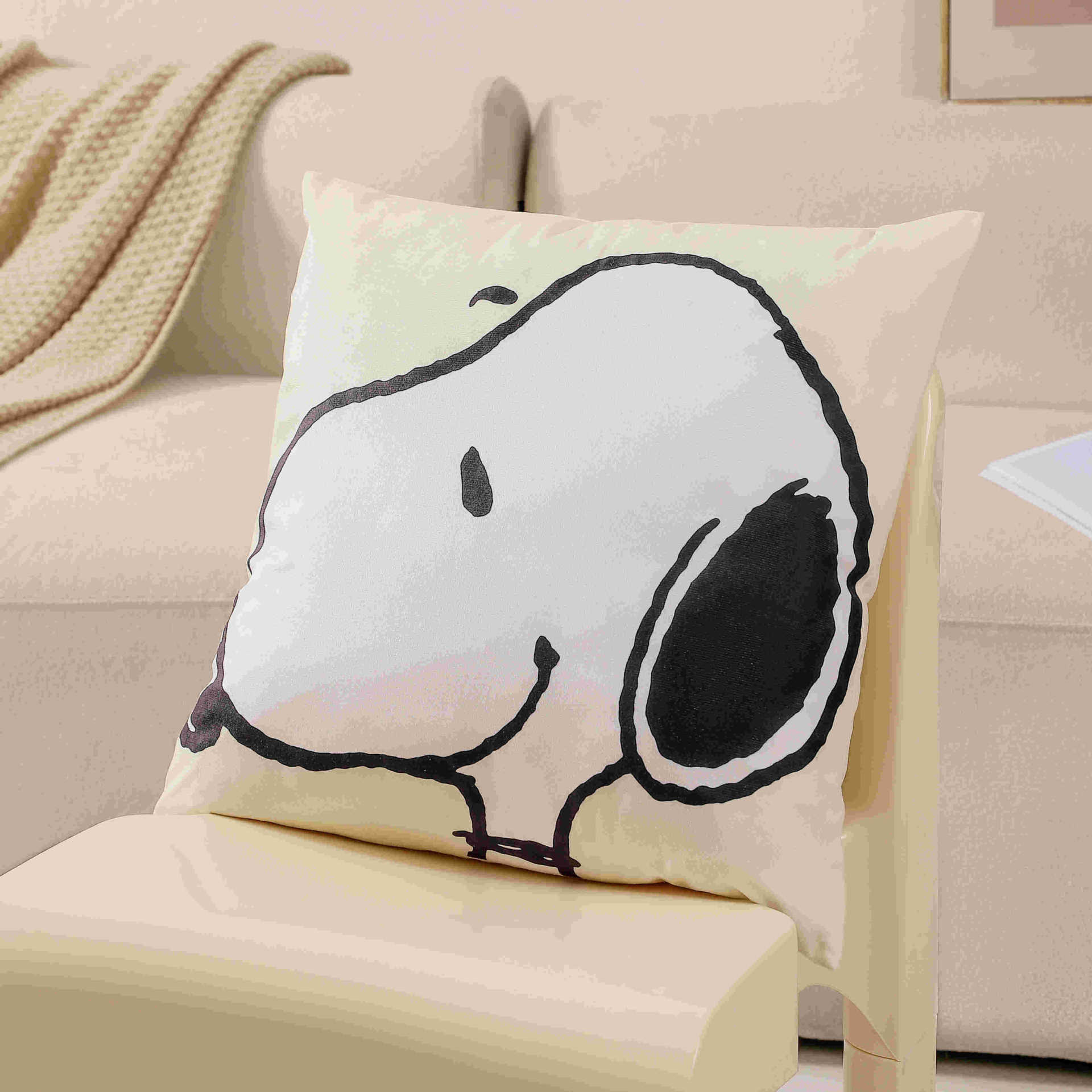 Snoopy oficial genuino Snoopy dibujos animados almohada sofá almohada de la sala de estar almohada de la cama grande almohada con núcleo de almohada