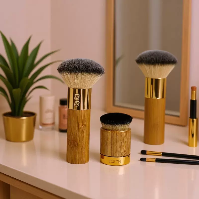 厂家直销美妆刷 散粉刷粉底刷不吃粉轻薄服帖易上妆竹柄纤维毛