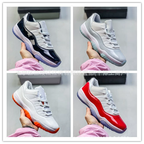 Оптовая продажа оригинальных спортивных кроссовок Putian Joe 11 Low AJ11 розово-белые, розово-белые низкие баскетбольные кроссовки