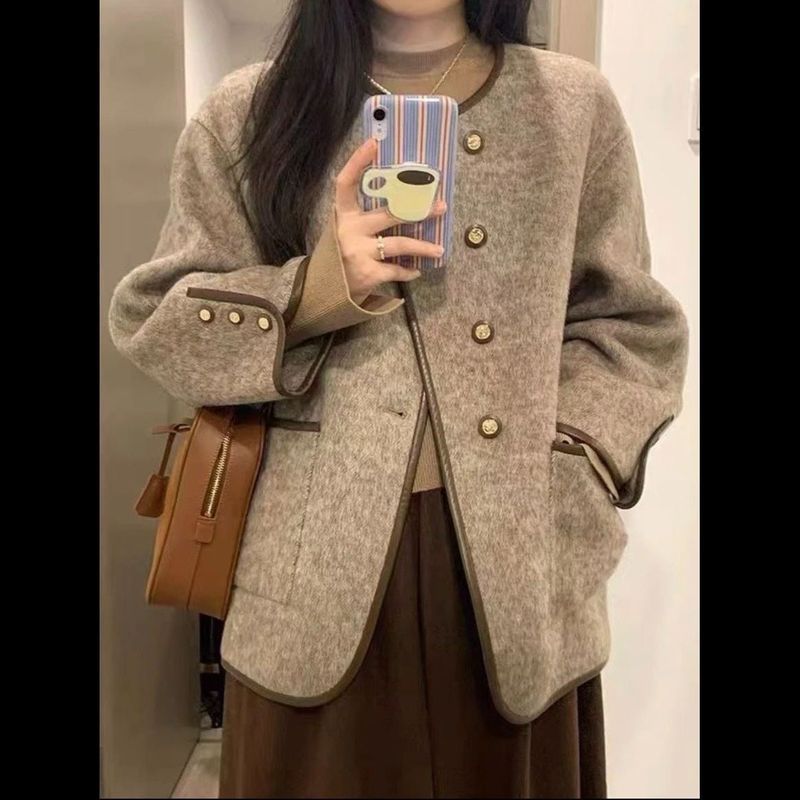 春秋款韩版显瘦保暖小香风外套女美拉德小个子法式休闲上衣潮|undefined