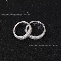 Модное серебряное кольцо S925, полный комплект, 4 ряда, цвет D, VVS, кольцо с муассанитом, классическое простое кольцо в европейском и американском стиле хип-хоп