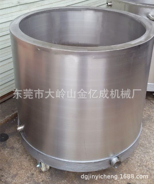 厂家供应304不锈钢桶 双层夹套降温冷却用不锈钢桶拉缸
