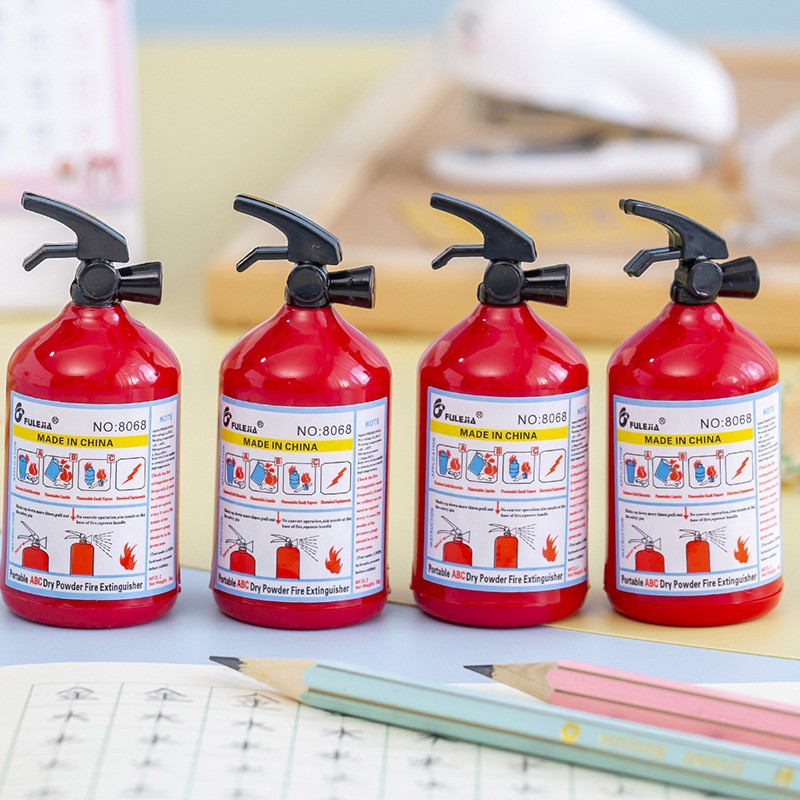 Cute Fire Extinguisher Creative Single Hole Pencil Sharpener Cartoon Manual Feed Pencil Sharpener Pencil Sharpener Hand Crank Pencil Sharpener