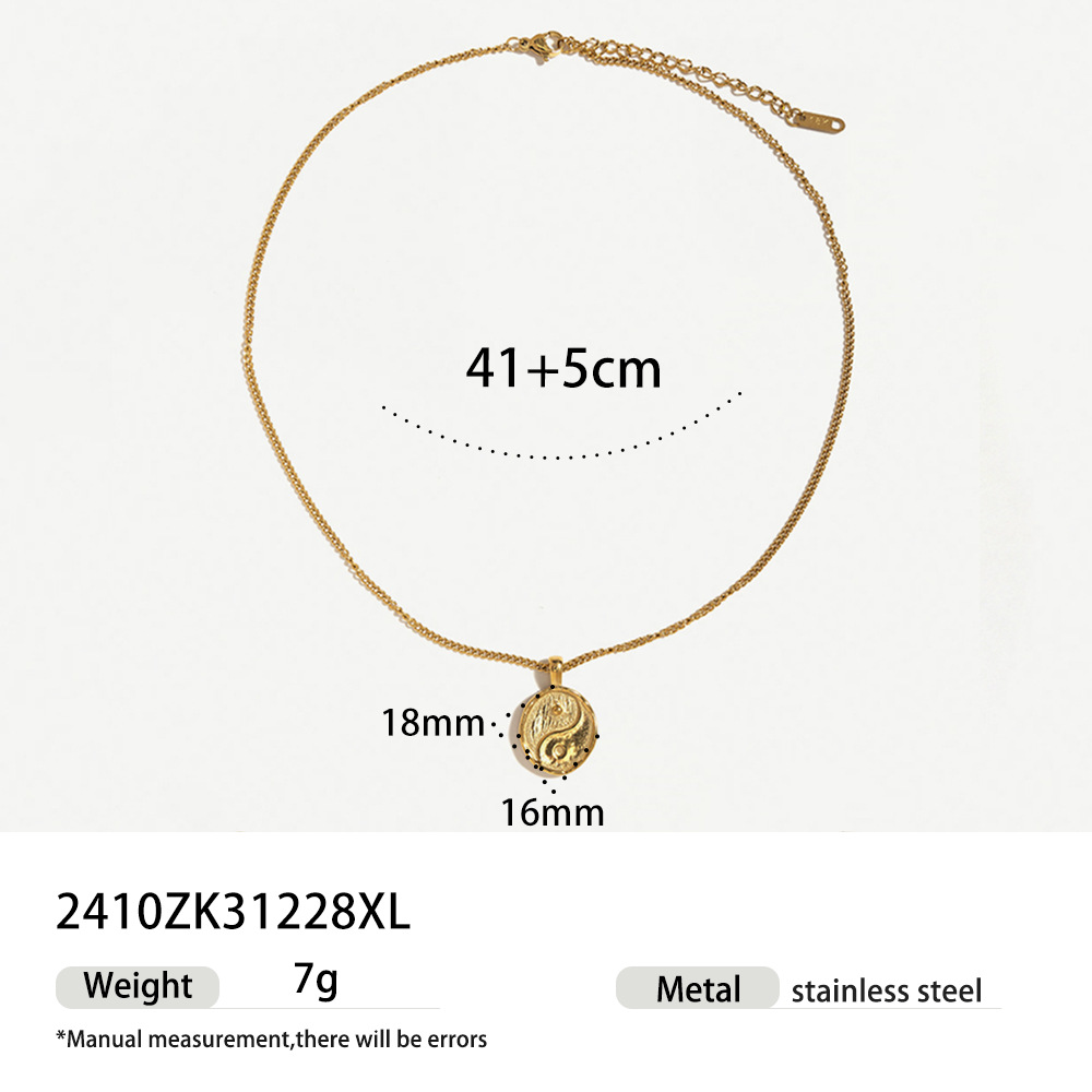 Tina transfronteriza Europa y América versátil nuevo collar de acero inoxidable simple sensación de alto nivel 25 años explosión cadena clavícula de acero de titanio mujer