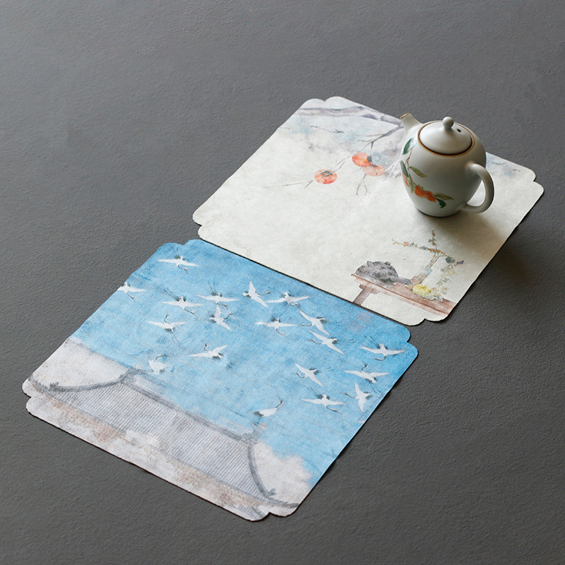 Maestro chino de gamuza toalla de té paño absorbente Toalla de olla Kung Fu juego de té accesorios mesa de té toalla trapo té