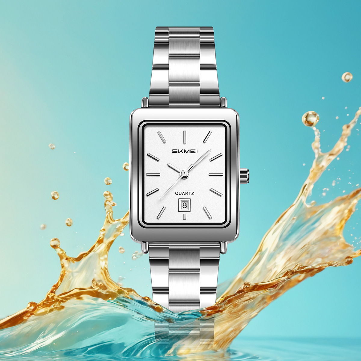 Momento de lujo reloj de moda correa de acero calendario de negocios relojes de cuarzo al por mayor transfronterizos regalo personalizado