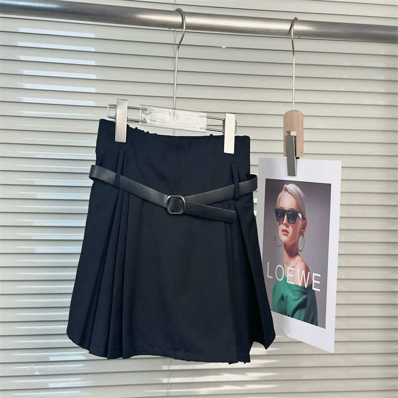 Летняя плисированная юбка, fashionable универсальные защитные трусы, пояс, 2025 год, корейский стиль, высокая талия