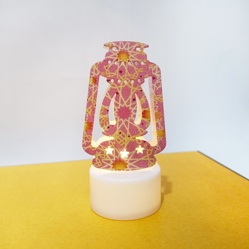 Nueva lámpara de vela electrónica LED iluminación creativa iluminación de atmósfera decoración pequeña lámpara de color hierro forjado estrella de modelado lámpara de noche