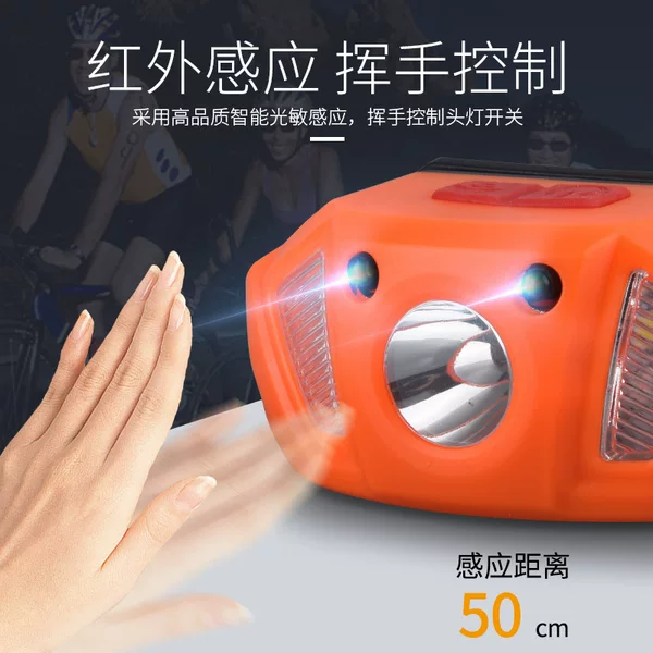Cross-border new USB charging mini strong light portable head-mounted outdoor night running lighting night fishing LED induction headlight