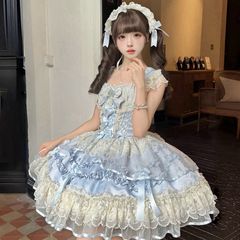 ロリータドレス バレエ風 JSK サスペンダードレス バイオレットガーゼ
