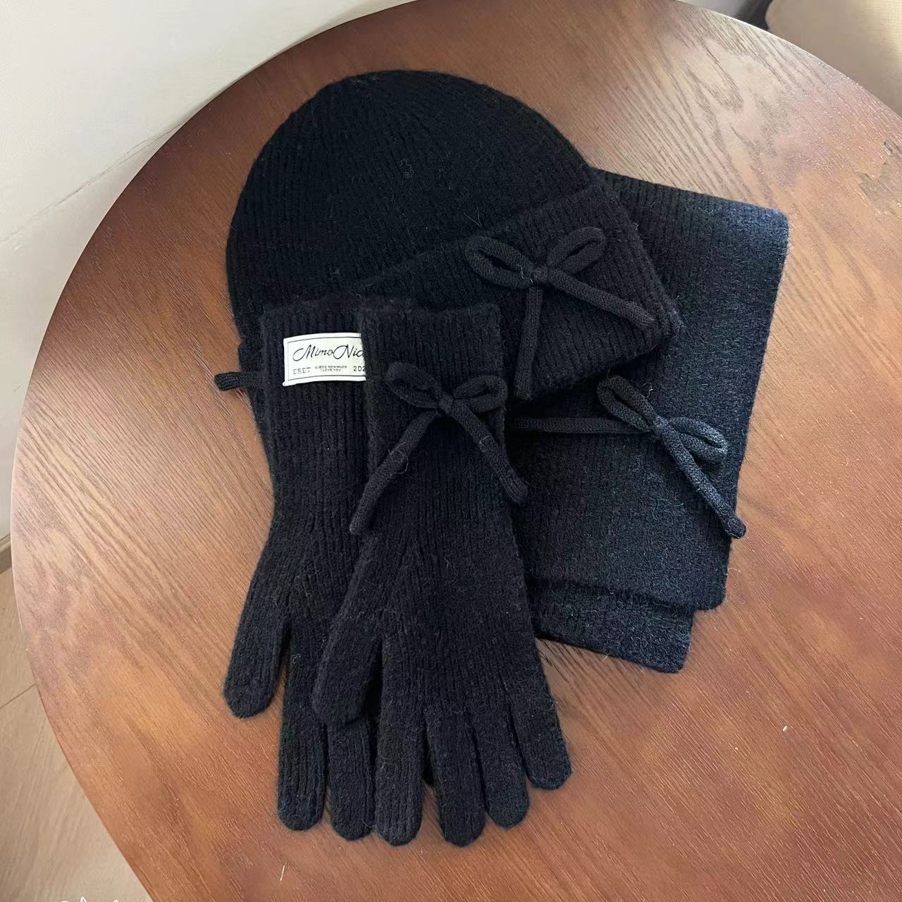 나비넥타이 쓰리피스세트-블랙