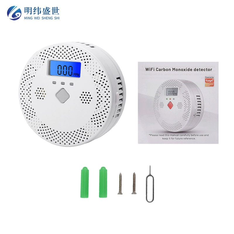 Сигнализация угарного газа Жидкокристаллический дисплей обнаружения концентрации газа сажи в бытовой комнате