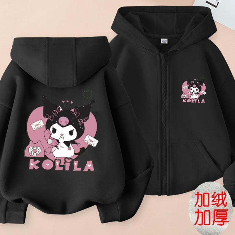 Coolomi cardigan abrigo de invierno forrado de lana de algodón para niños cremallera suéter con capucha de la niña madre-hija padre-hijo Top