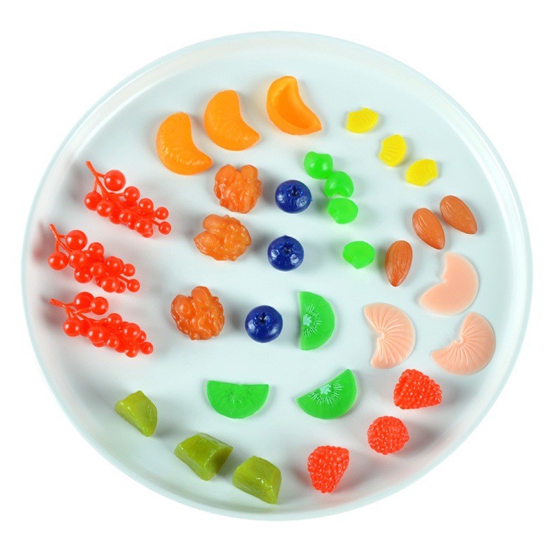 diy mini PVC simulation three-dimensional strawberry orange fruit earrings pendant jewelry accessories food play key chain pendant