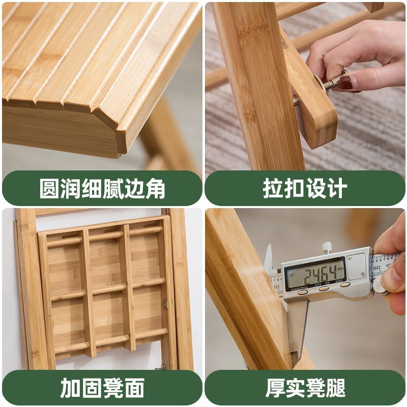 Silla plegable de madera maciza mesa de comedor y silla trasera Silla de comedor de madera maciza Silla de restaurante taburete respaldo hogar