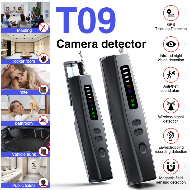 24小时发货跨境爆款探测器反偷拍探测仪红外探测磁性探测防盗T09