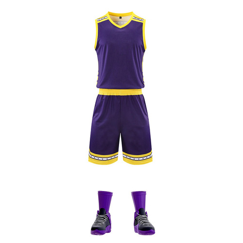 Quick wholesale game training team uniform jersey college basketball jersey sports cross-border foreign trade basketball uniform suit for men