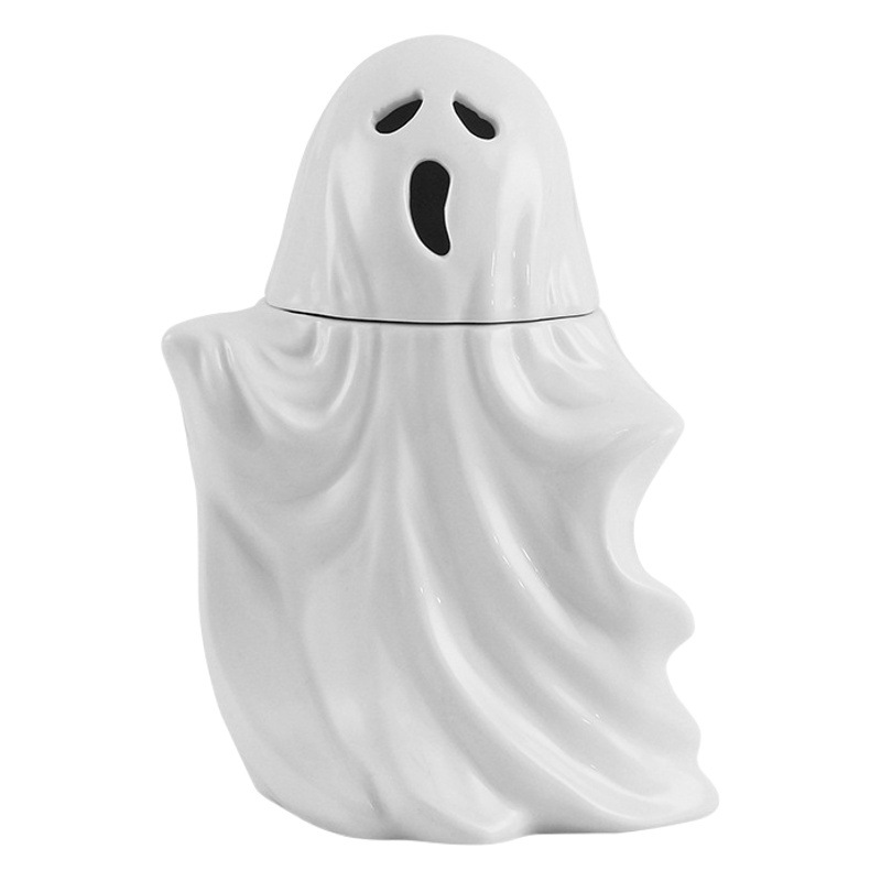 Monstruo de porcelana parodia tridimensional Taza de cerámica fantasma blanco taza de dibujos animados taza de regalo de Halloween taza de publicidad