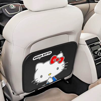 Chair back anti-kick pad Pad Rear Kidsren's Cartoon Car - kt007-7-kitty-classic-black1-style-model