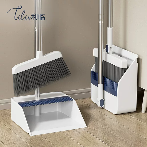 Li Lin Foldable Broom and Dustpan Set, Large Size, Thickened, Household Quality, Durable, Convenient Storage