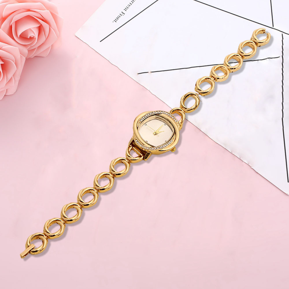 Temperamento cadena de mano reloj de mujer estudiante versión coreana simple casual punto diamante tendencia moda 2024 nuevo estilo Mori mujer