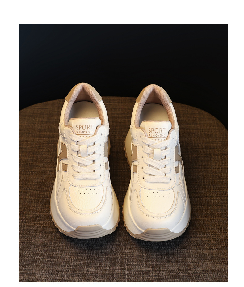 Giày sneaker nữ đế dày tăng chiều cao phong cách Đức Huấn — Cơm trắng mơ chi tiết 19