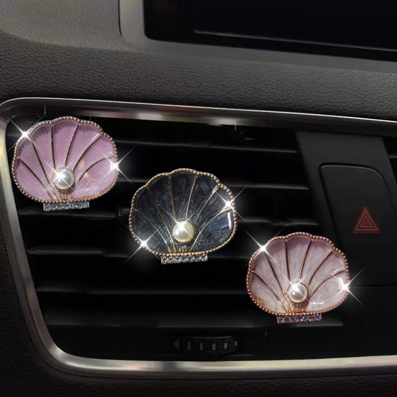 Alloy Shell Car Interior Air Vent Clip Car Air Freshener Scallop Ocean Car Interior Decoration Diffuser
