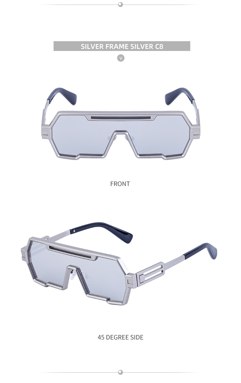 Steampunk One Piece Irregular Sunglasses For Men And Women_voghion.com