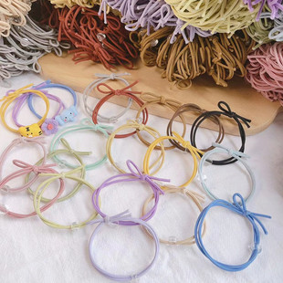 diy handmade hair accessories buckle patch small hexagonal rubber band small fresh couple bracelet hair ring head rope wholesale