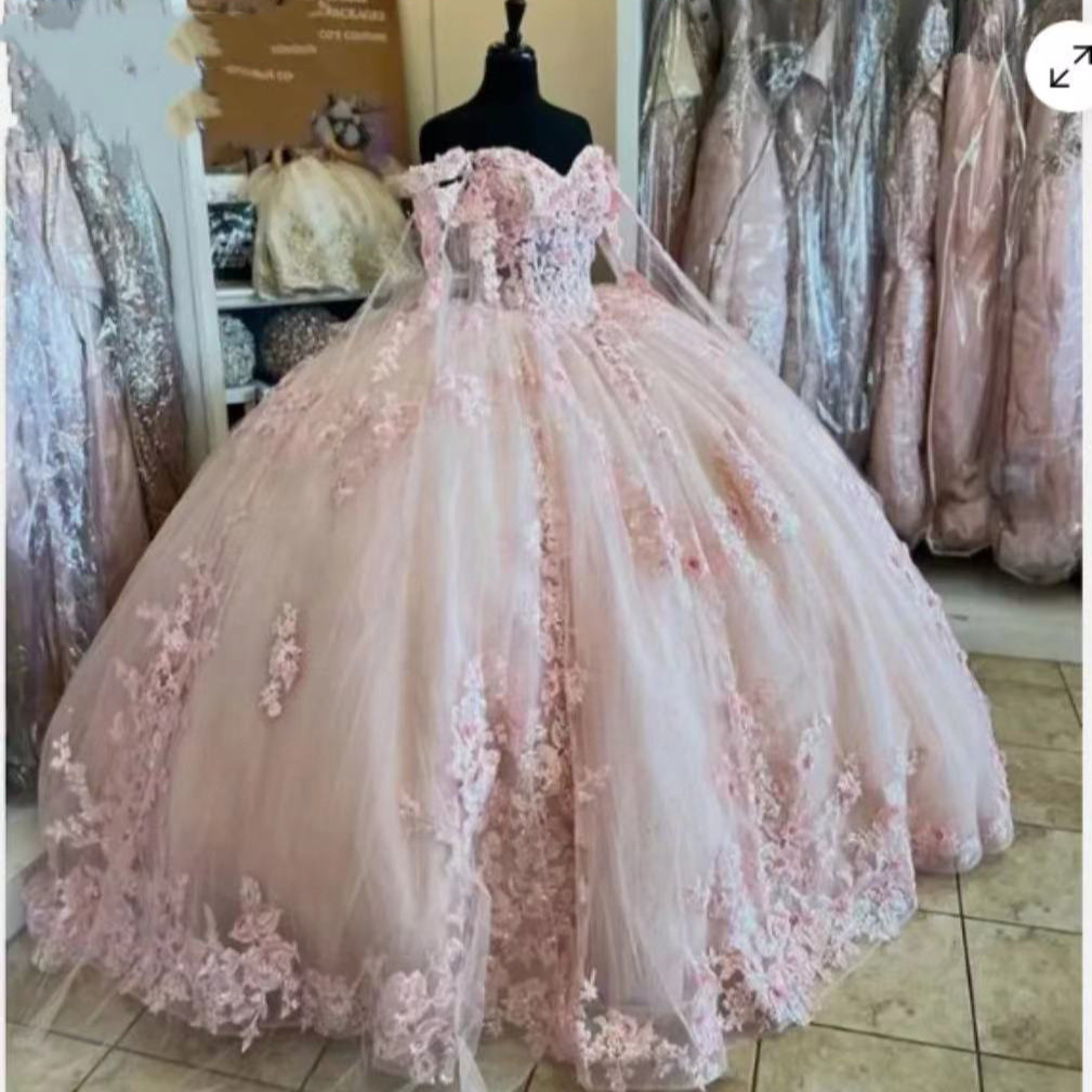 Un hombro 2026 vestido de novia nuevo estilo de novia industria pesada rosa gran cola princesa corredor pequeño vestido principal mujer