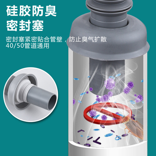 Kitchen stainless steel drain hose, anti-odor artifact, basin, wash basin, vegetable basin, sink drain, plumbing accessories
