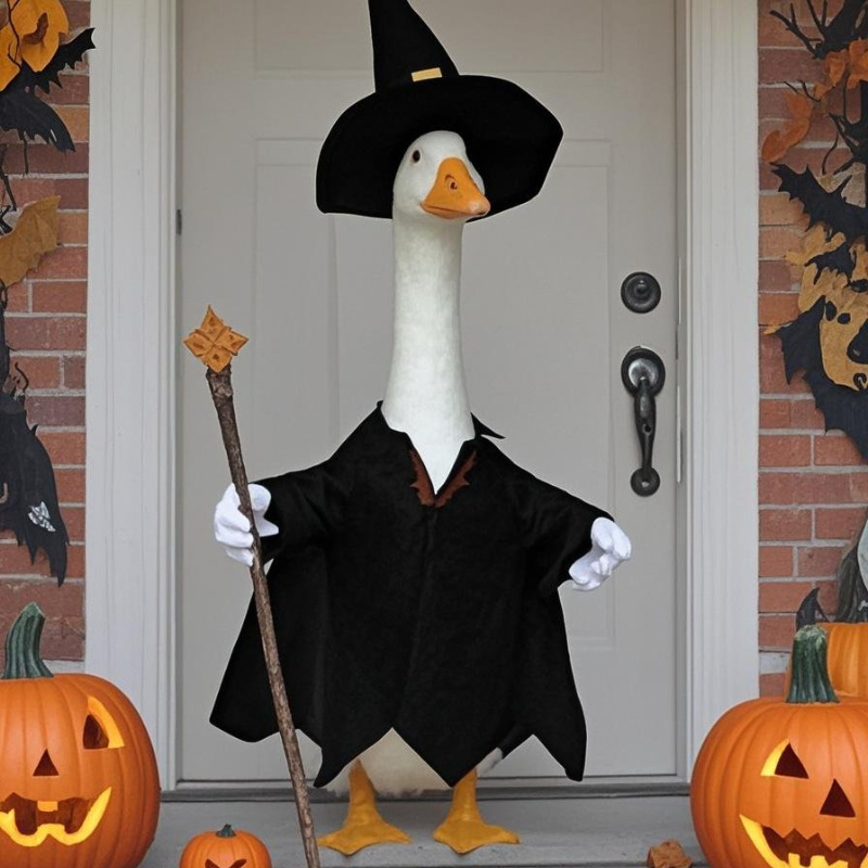 Halloween Big Goose Costume Porch Goose Costume 23inch Cement Goose Statue Decorative Costume Garden Party Yard Halloween Big Goose Costume Porch Goose Costume 23inch Cement Goose Statue Decorative Costume Garden Party Yard