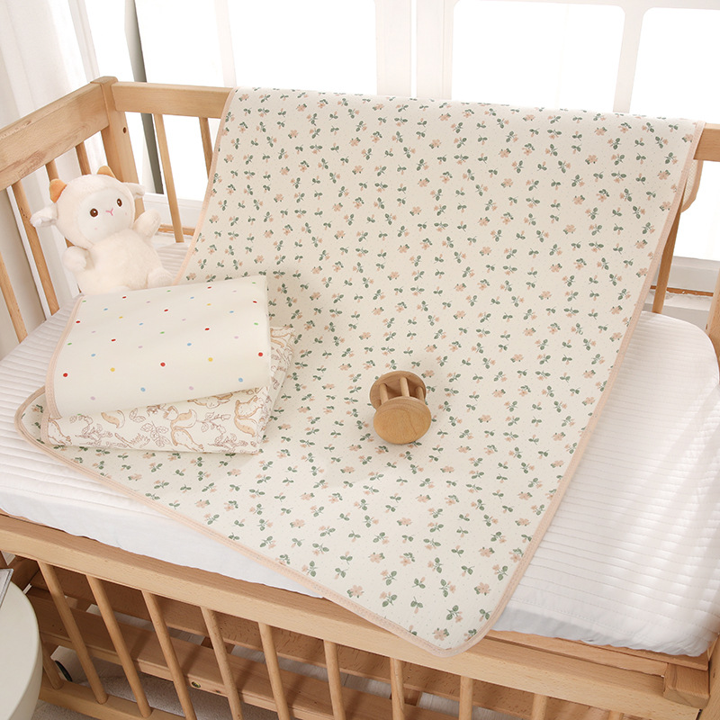 Baby Diaper Pad Waterproof and Washable Kidsren's Anti-Bedwetting Anti-Slip Baby Breathable Cotton Gauze Large Size Aunt Pad