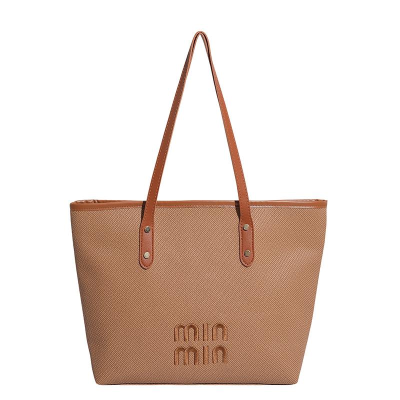 Bolsas retro transfronterizas de gran capacidad para mujeres 2026 nueva moda coreana nicho Zhong tote bolsas de hombro al por mayor