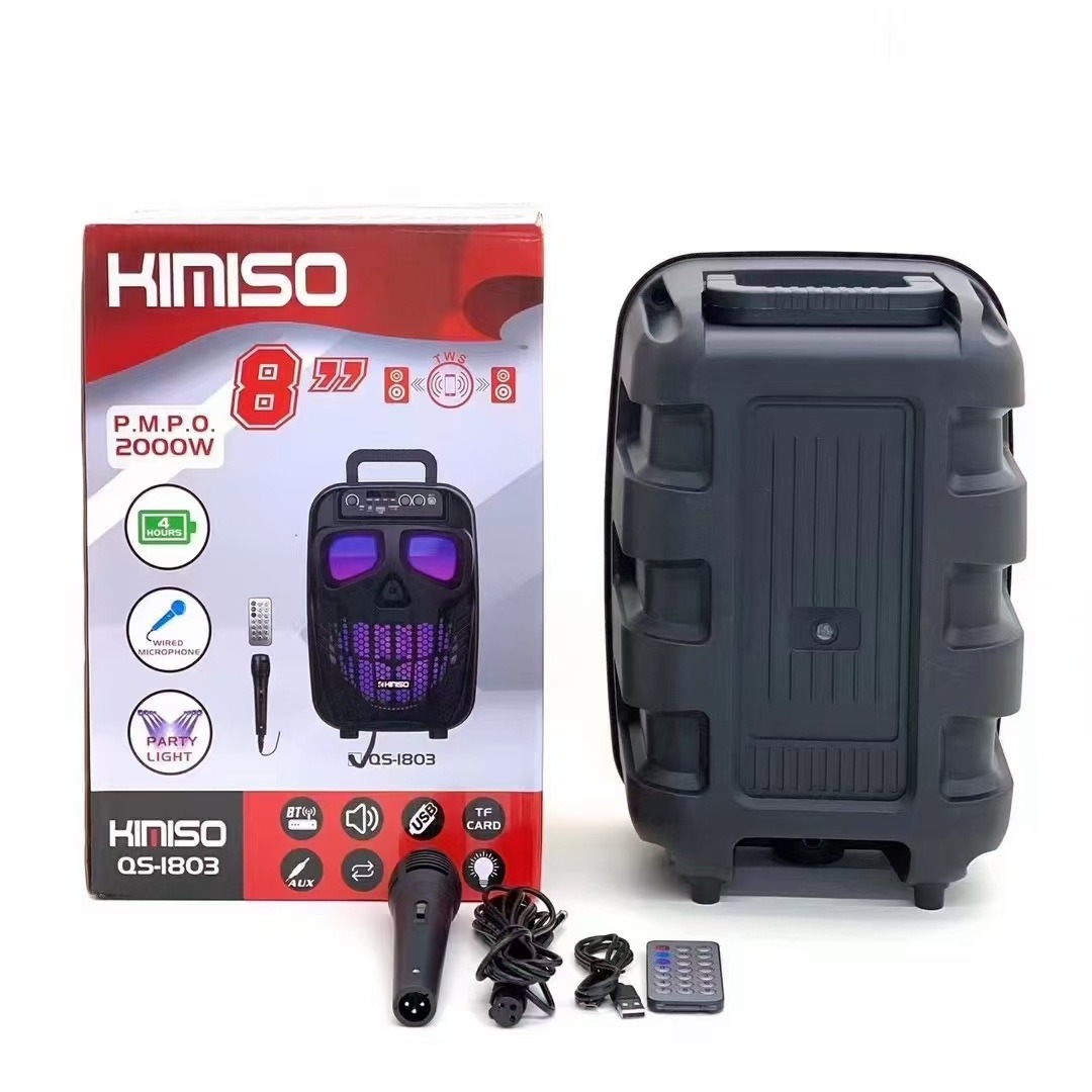 Altavoz Bluetooth portátil de 8 pulgadas, alta potencia, karaoke al aire libre