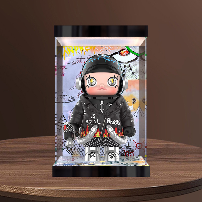 Suitable for Molly 400% Andrew 2.0 Trendy Toy Figure Transparent Dust-Proof Acrylic Storage Box