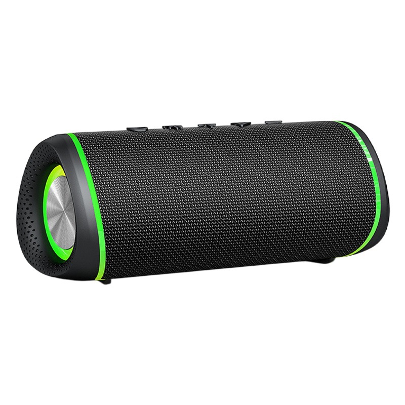 2025 nuevo altavoz inalámbrico Bluetooth con luz RGB graves pesados altavoz portátil de tela impermeable para exteriores de alta potencia