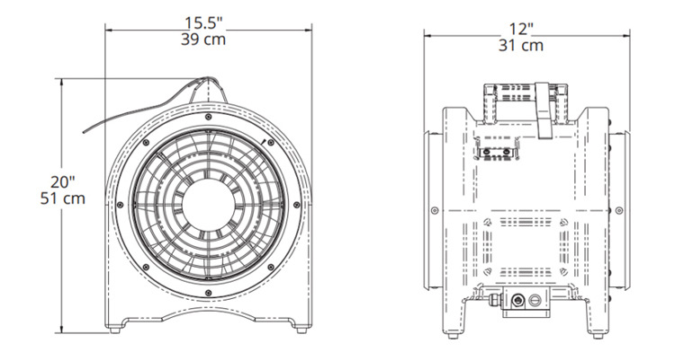 UB30受限空间通风机-UB30优兰特密闭空间风机