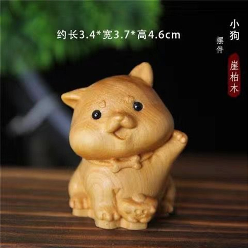 3-in-6干支ペンダント、ヒノキの木の漫画干支ハンドピース、木彫りペンダント、文具、工芸品、景勝地|undefined