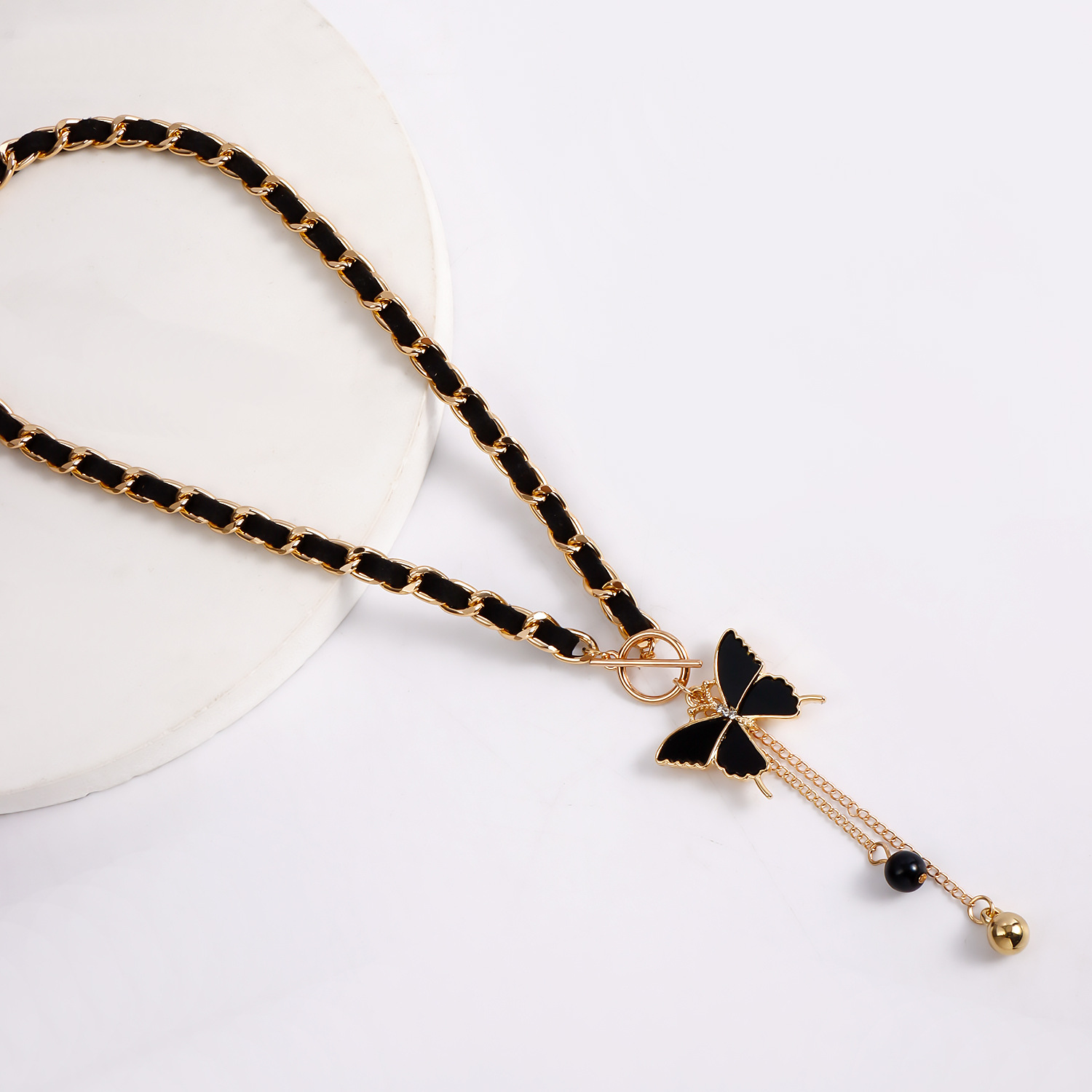 Collana con ciondolo per donna Collana girocollo in velluto nero Regali per la festa della mamma per la mamma Collana con nappa a forma di cuore e stella_voghion.com