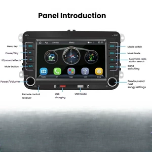 7 düym Volkswagen ilə uyğun MP5 ağıllı Bluetooth radio avtomobil pleyeri simsiz Carplay