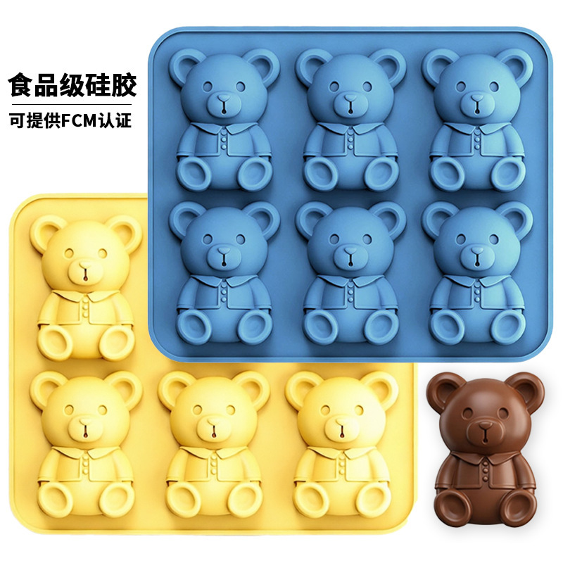 Wholesale Cartoon Bear Ice Cube Mold Food-Grade Silicone Ice Tray for Home Use to Make Chocolate and Coffee Ice Molds Wholesale Cartoon Bear Ice Cube Mold Food-Grade Silicone Ice Tray for Home Use to Make Chocolate and Coffee Ice Molds