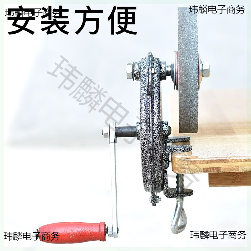 德国进口家庭用手摇砂轮机 细砂磨刀机 粗砂剪刀机 轴承手动打磨